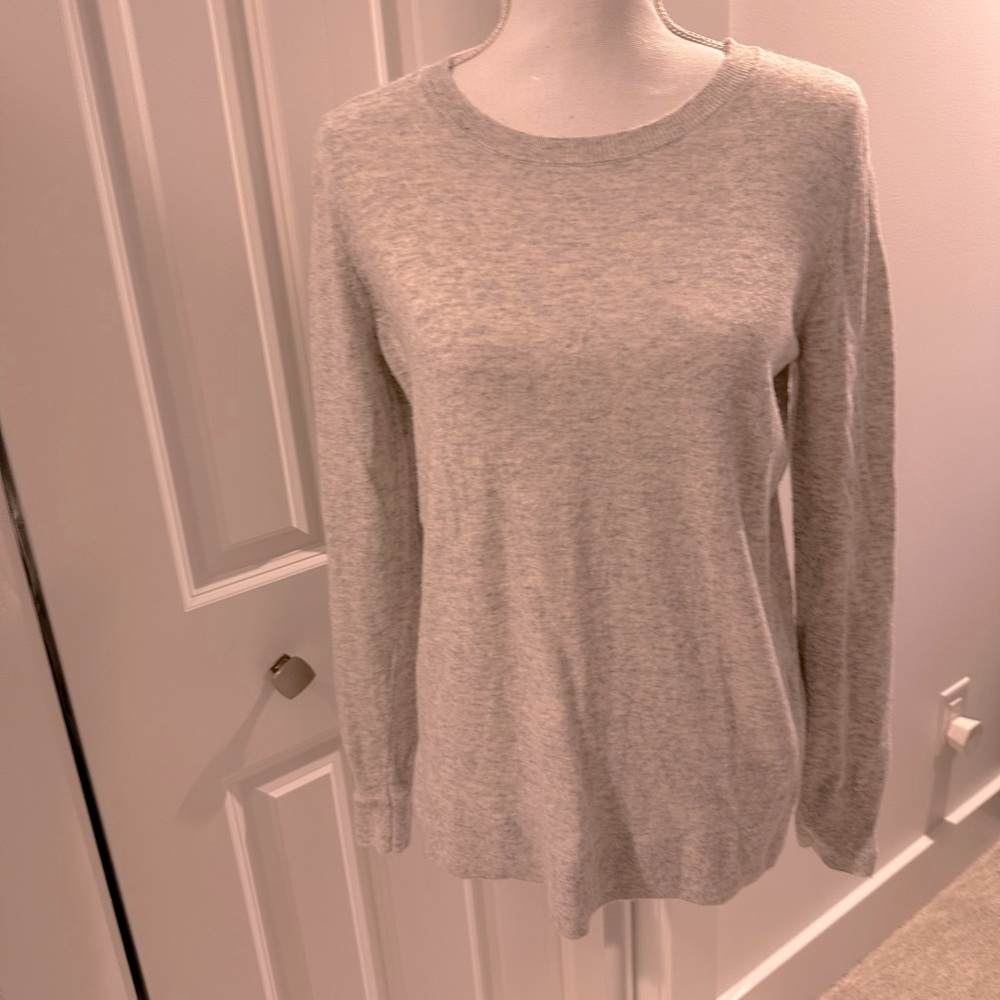 Light grey yolk neck sweater from the Loft
